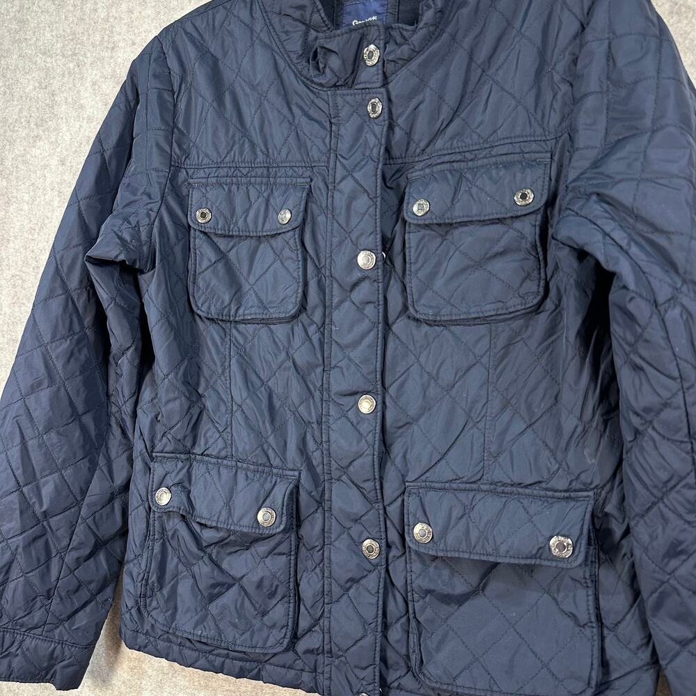 Gap Kids, Boys/Girls XXL 14-16 Quilted Utility Jacket Navy Blue Snap Button Coat - Picture 2 of 6